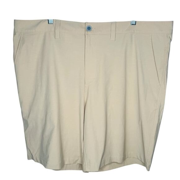 Southern Tide Golf Shorts 42 Activewear Casual Tan Flat Front - Picture 1 of 8